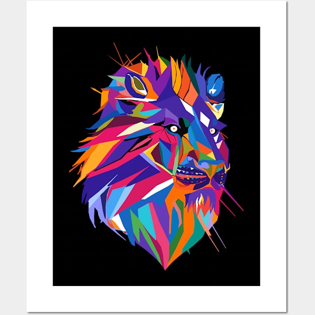 Lion animal pop art Wall Art by CANDD ART